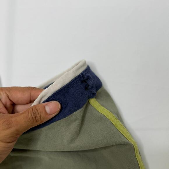 Vintage Hanes Sport Olive Green XL Cargo Shorts w/ Stripe & Custom Waist - Picture 4 of 5